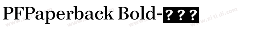 PFPaperback Bold字体转换